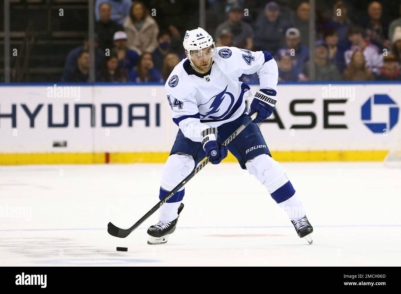Tampa Bay Lightning defenseman Jan Rutta (44) in action against the New