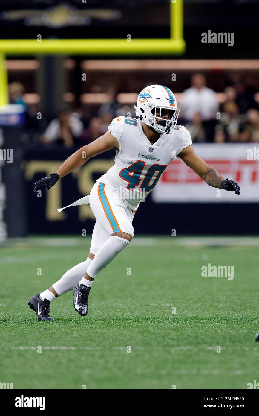 Miami Dolphins free safety Nik Needham (40) in action during an NFL ...