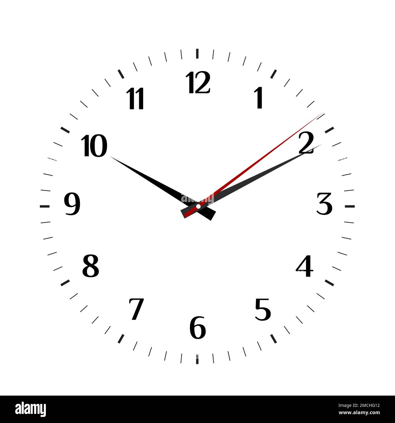 Strict office clock face. Classic analog clockface dial with Arabic