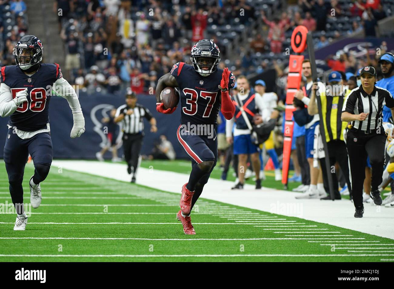 Houston Texans Cornerback Tavierre Thomas (37) Runs Back An ...