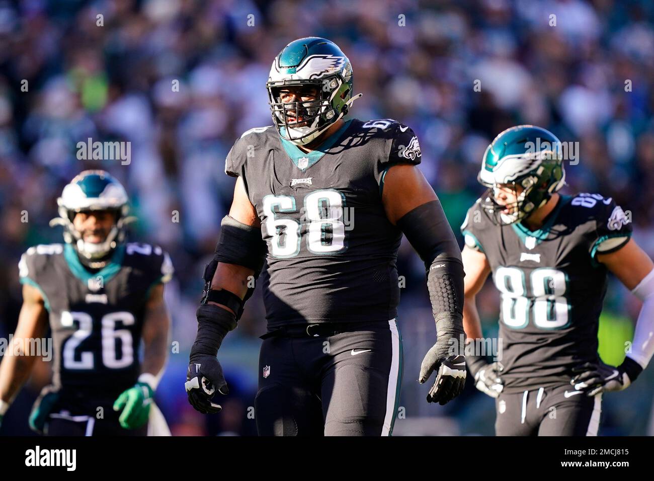 Philadelphia Eagles' Jordan Mailata plays during an NFL football game,  Sunday, Nov. 27, 2022, in Philadelphia. (AP Photo/Matt Slocum Stock Photo -  Alamy