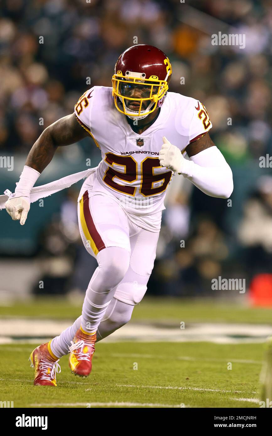 Washington Football Team safety Landon Collins walks off the field