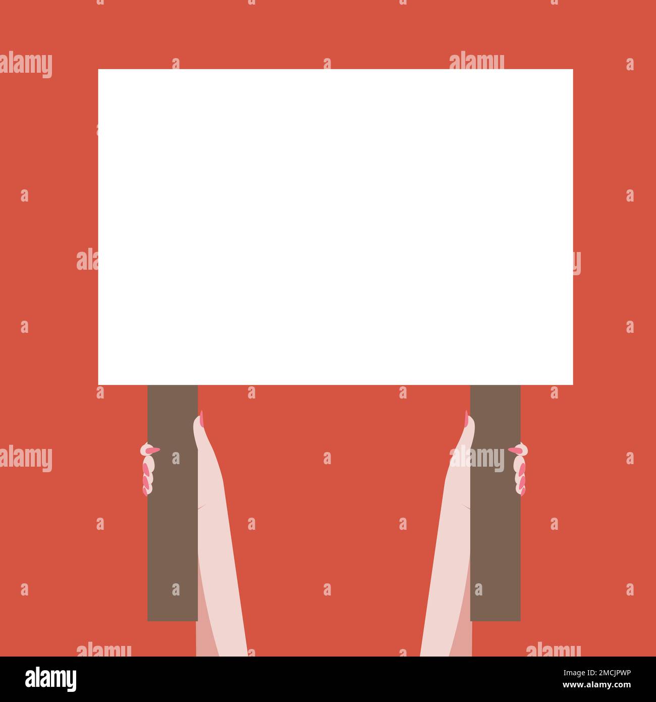 China zero Covid Policy, China Protest. Two hands holding a banner on a red background Stock Vector