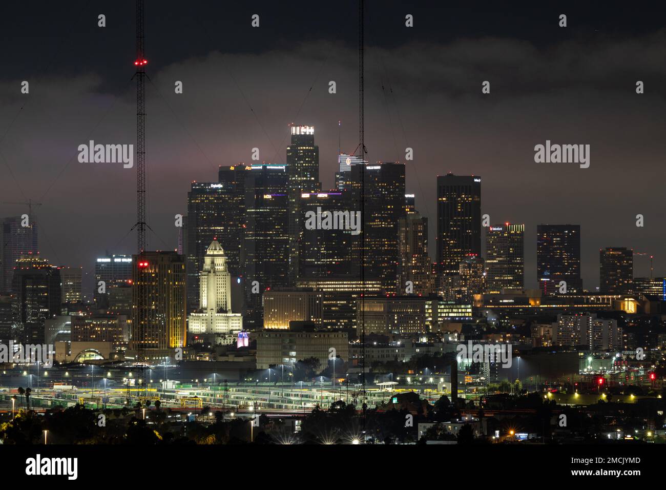 Los Angeles Super Moon Stock Photo