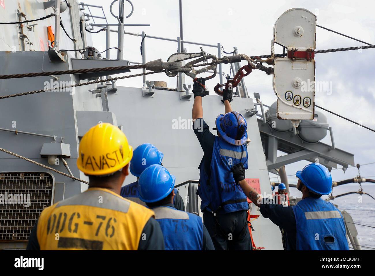 PHILIPPINE SEA (July 5, 2022) A Sailor aboard Arleigh Burke-class ...