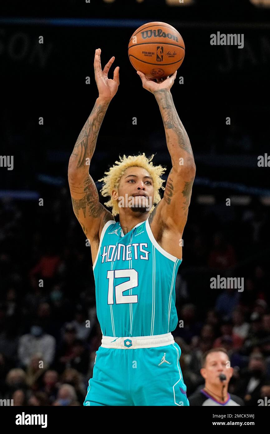 Charlotte Hornets guard LaMelo Ball (2) during the first half of an NBA  basketball game against the Phoenix Suns, Sunday, Dec. 19, 2021, in  Phoenix. (AP Photo/Rick Scuteri Stock Photo - Alamy