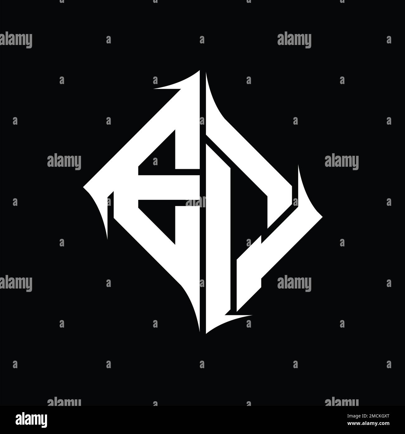 EQ Logo monogram diamond abstract shape vector images design template ...