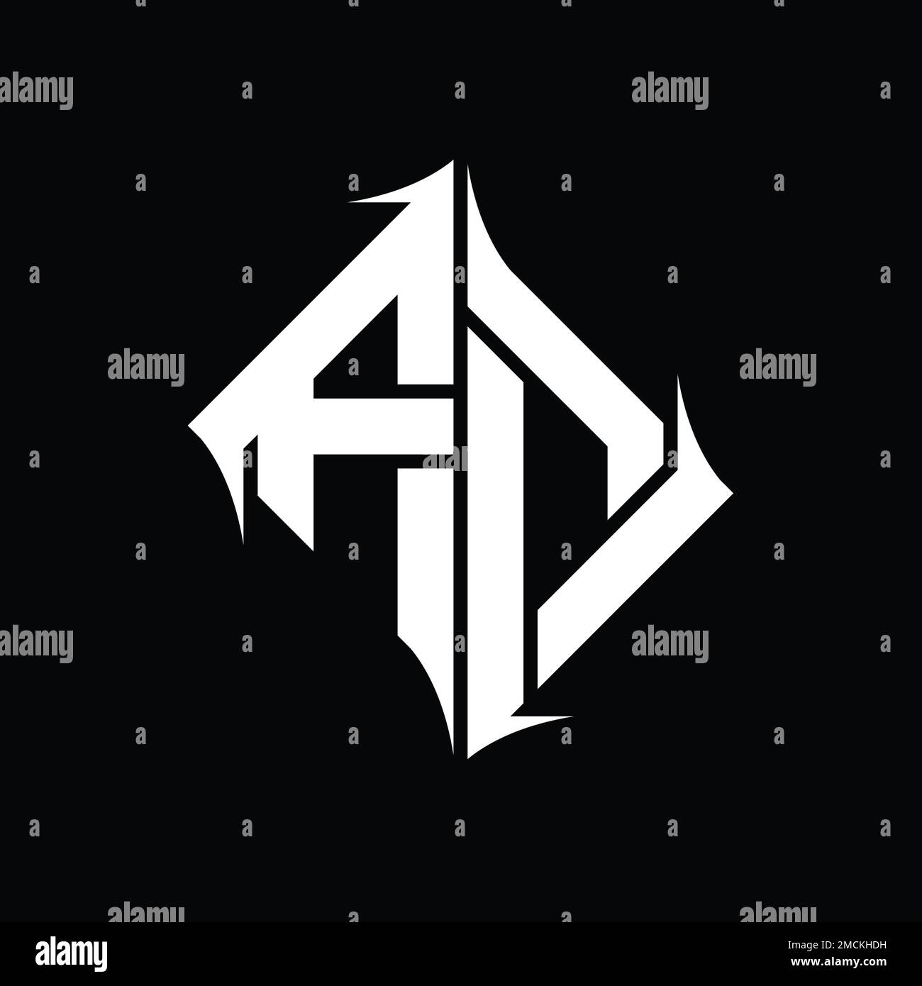 FO Logo monogram diamond abstract shape vector images design template ...