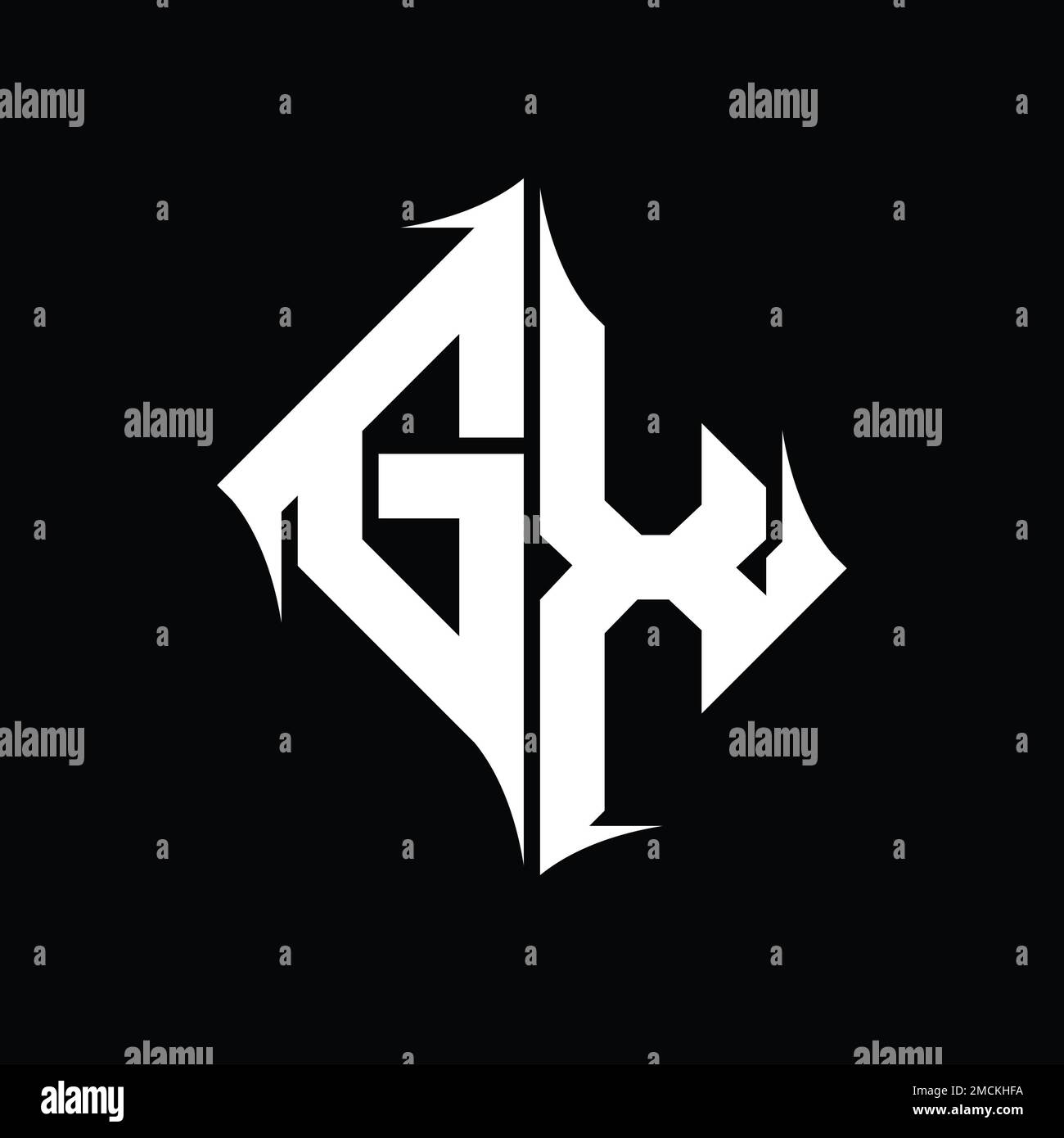 GX Logo monogram diamond abstract shape vector images design template ...