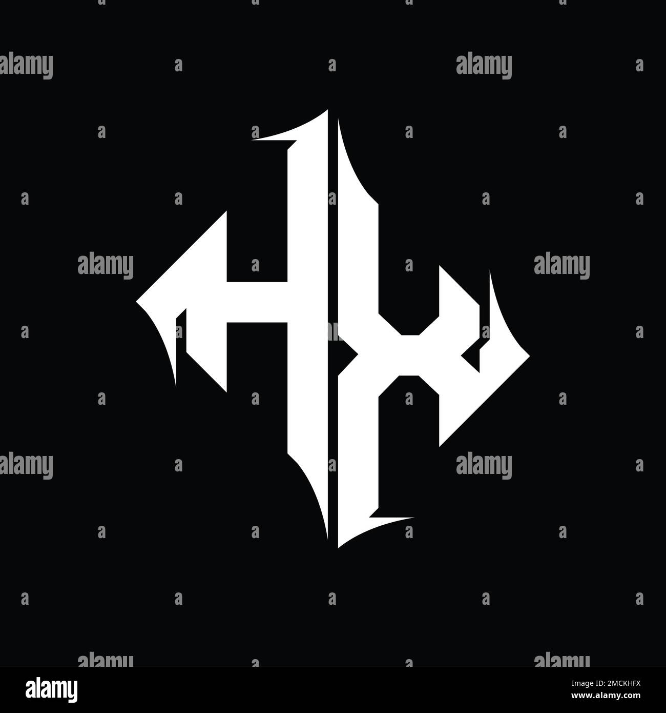 HX Logo monogram diamond abstract shape vector images design template ...