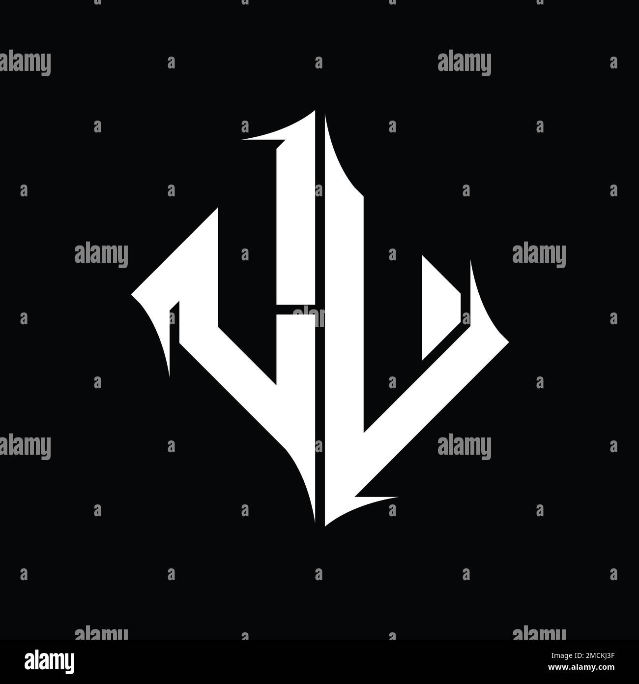 LL Logo monogram diamond abstract shape vector images design template ...