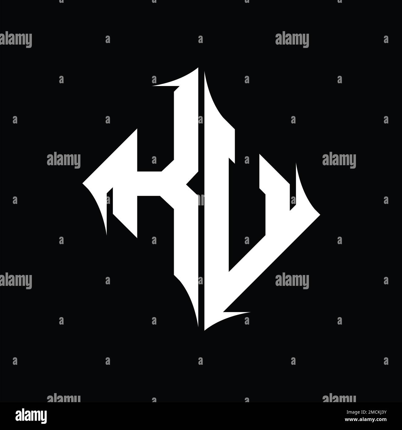 KV Logo monogram diamond abstract shape vector images design template ...