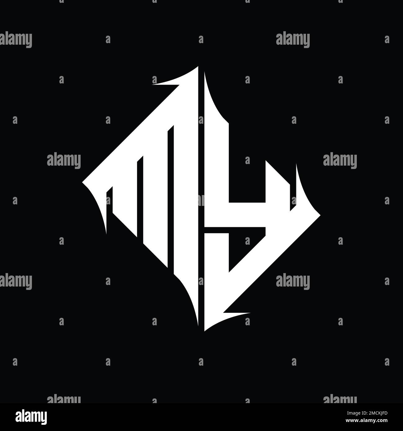 MY Logo monogram diamond abstract shape vector images design template ...