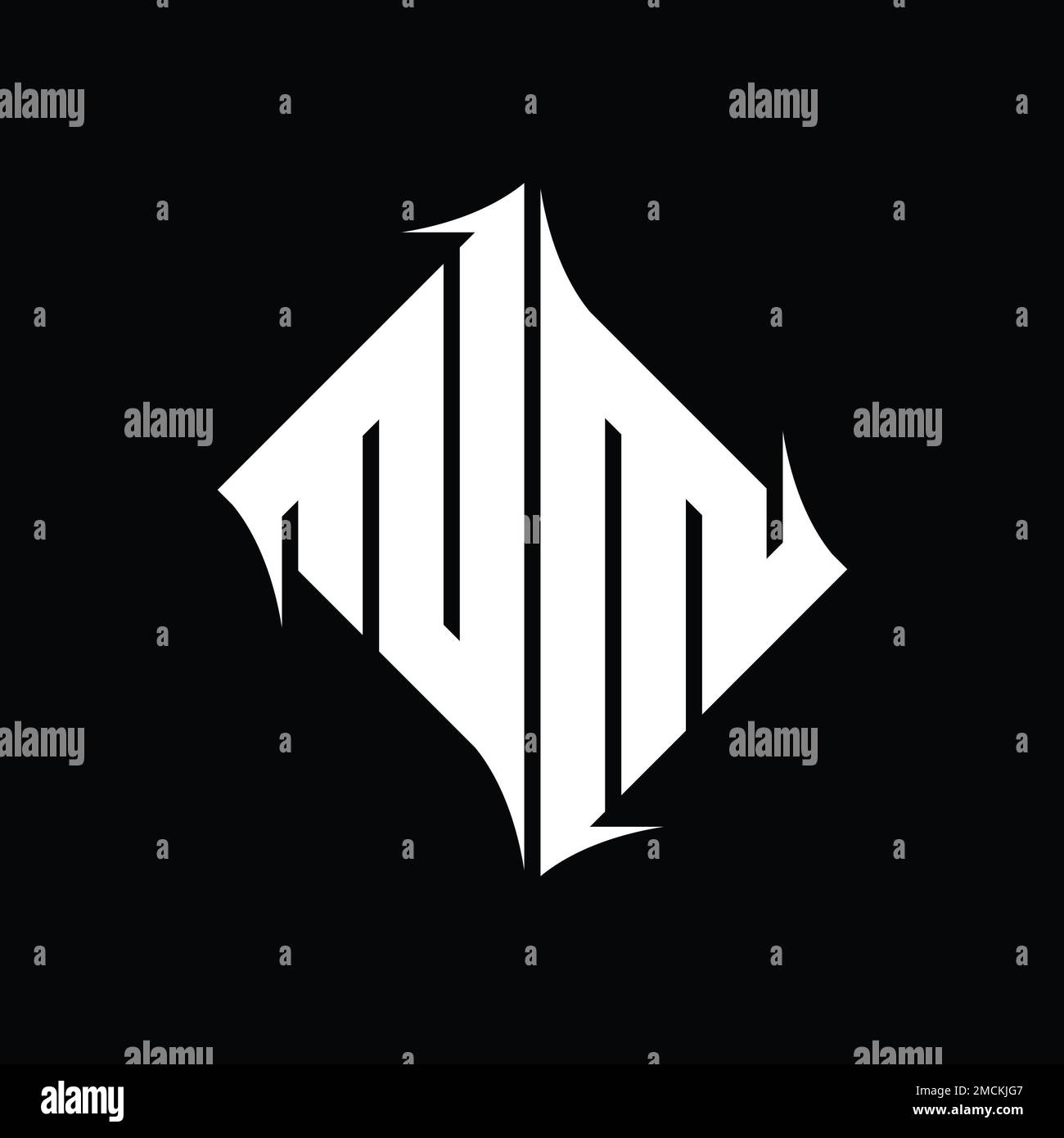 NM Logo monogram diamond abstract shape vector images design template ...