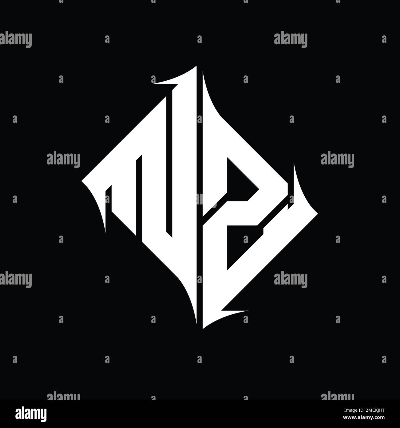 NZ Logo monogram diamond abstract shape vector images design template ...