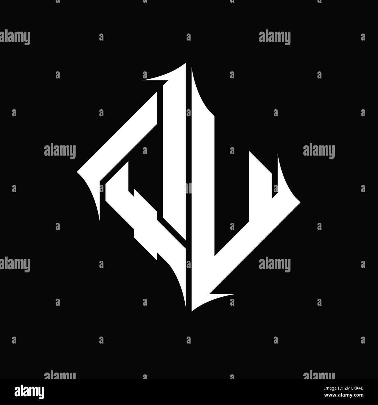 QU Logo monogram diamond abstract shape vector images design template ...