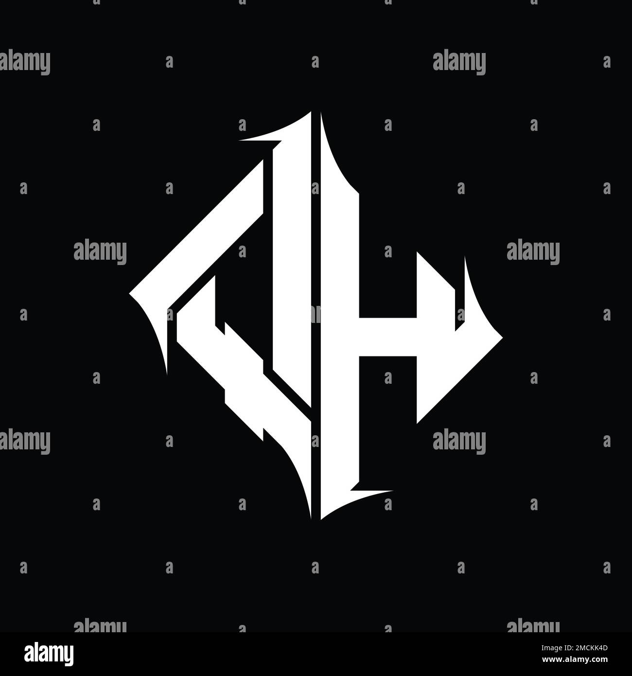 QH Logo monogram diamond abstract shape vector images design template ...