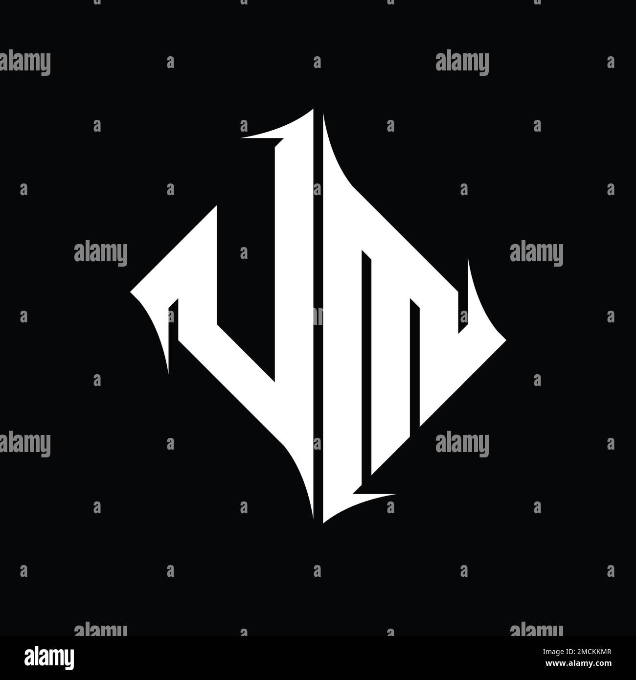 UM Logo monogram diamond abstract shape vector images design template ...