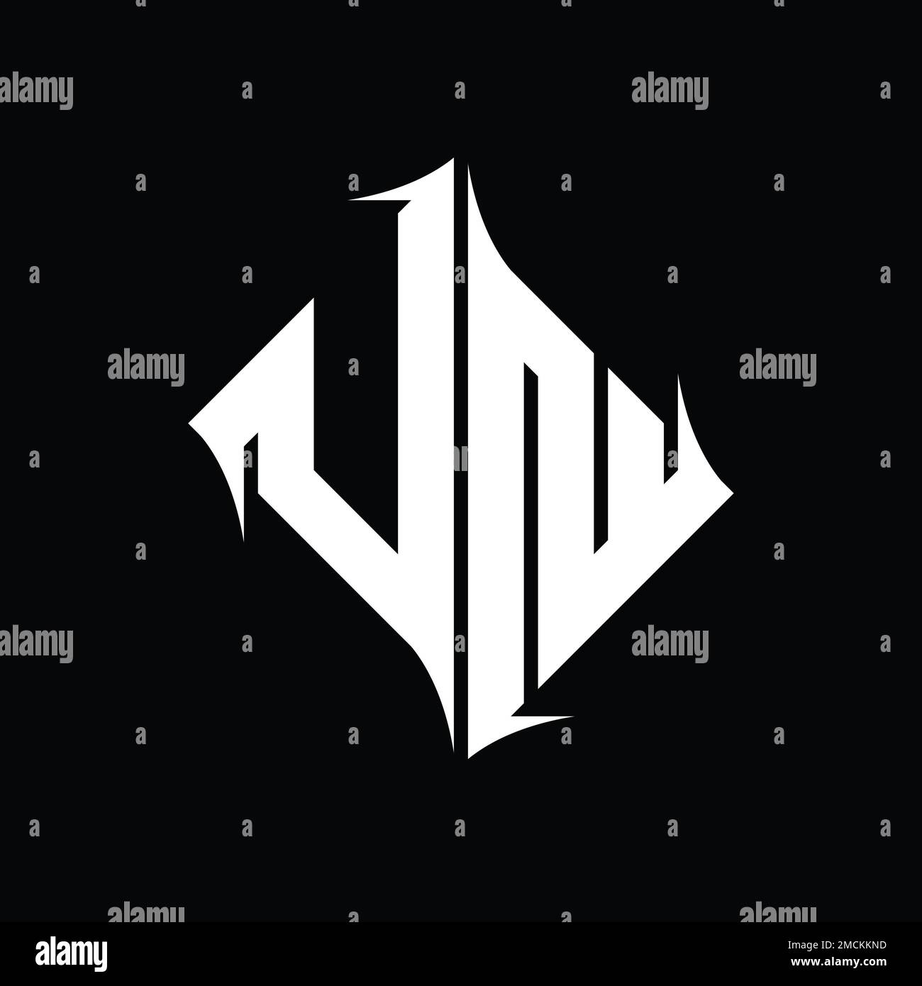 UN Logo monogram diamond abstract shape vector images design template ...
