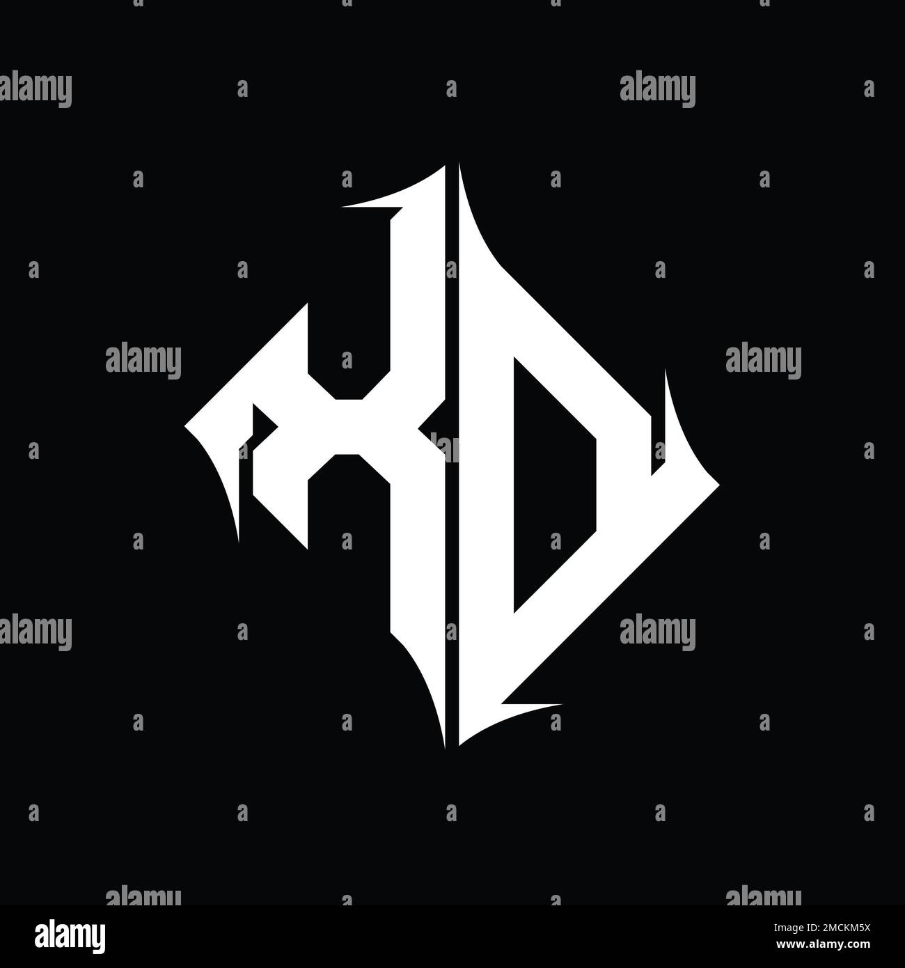 XD Logo monogram diamond abstract shape vector images design template