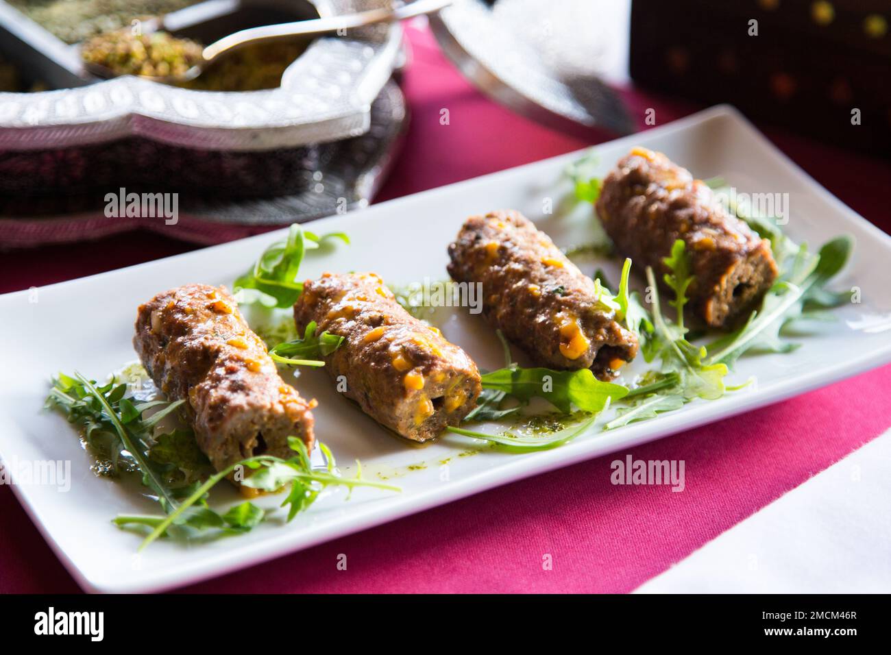 Frankies in Mumbai and Kathi rolls in Kolkata are synonymous of street food. Traditional Indian Food. Stock Photo