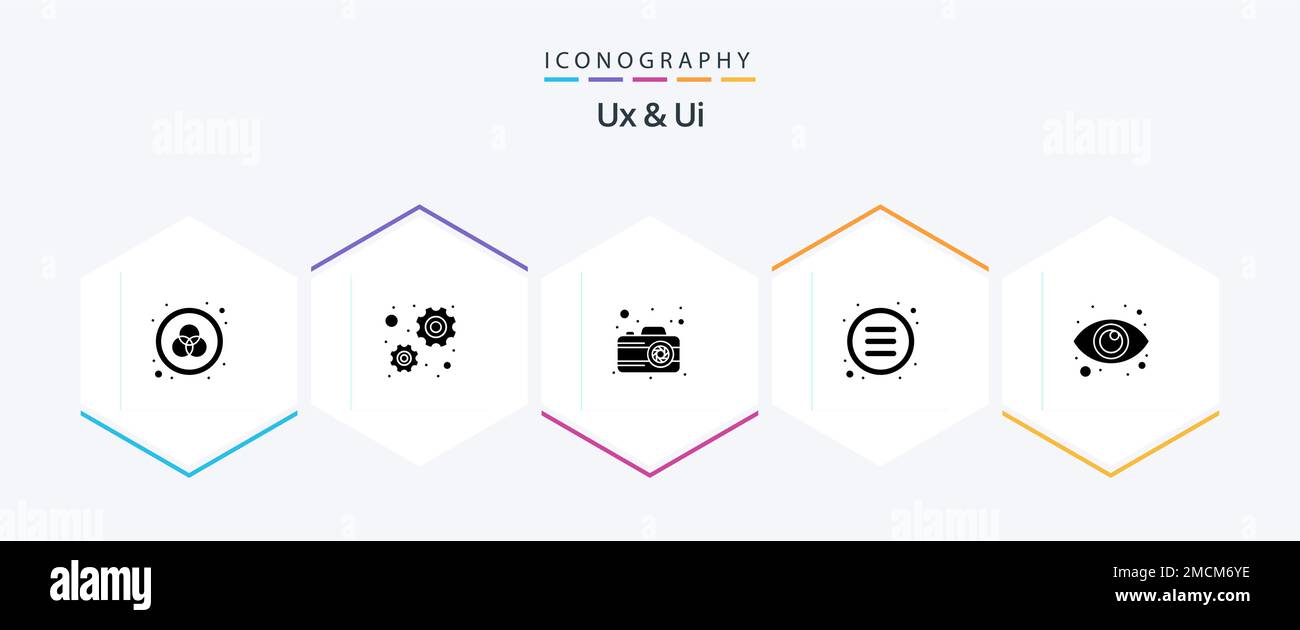 Ux And Ui 25 Glyph icon pack including vision. eye. photo. options ...