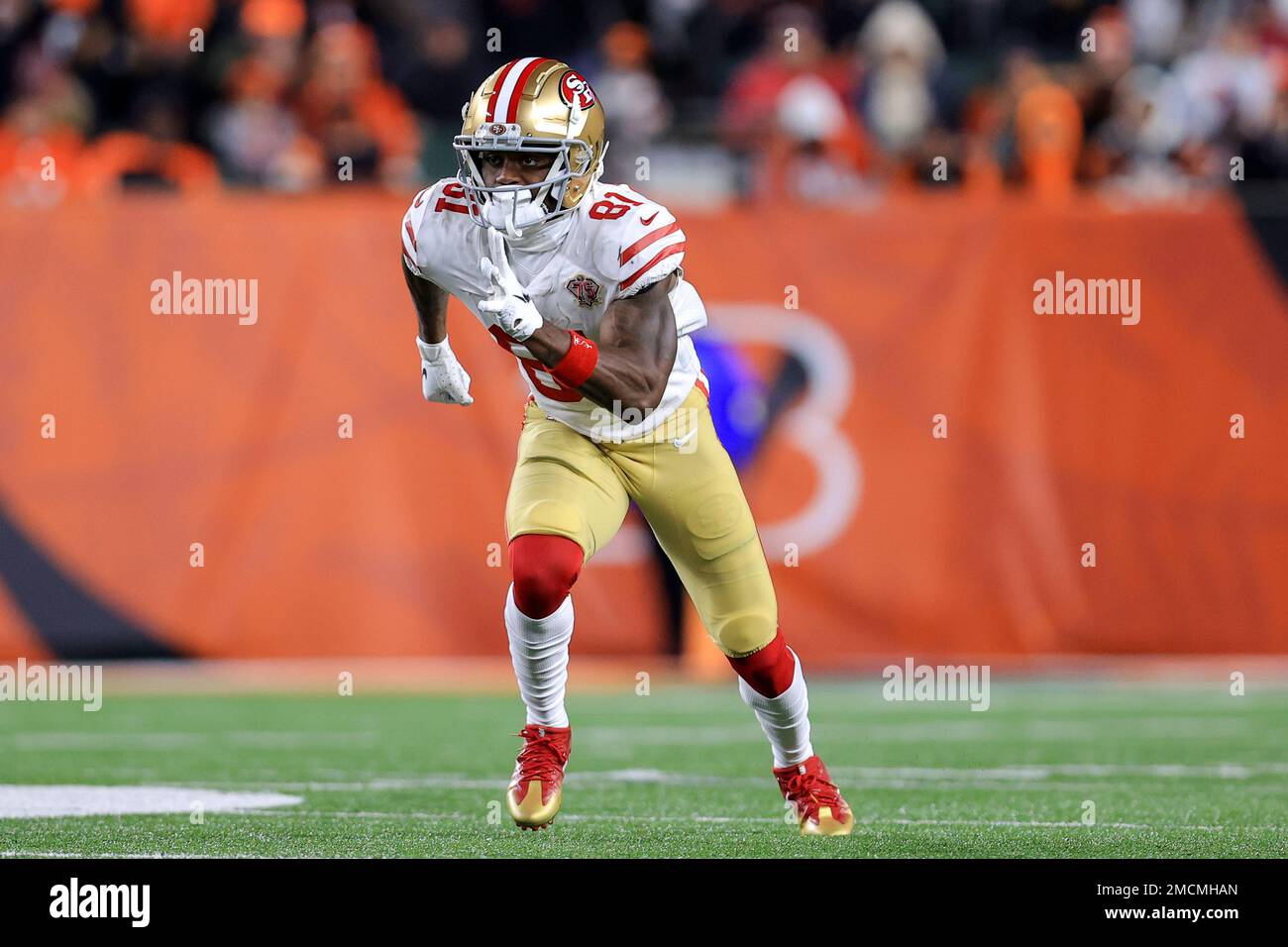 San Francisco 49ers wide receiver Trent Sherfield (81) against the Green  Bay Packers during an NFL football game in Santa Clara, Calif., Sunday,  Sept. 26, 2021. (AP Photo/Tony Avelar Stock Photo - Alamy