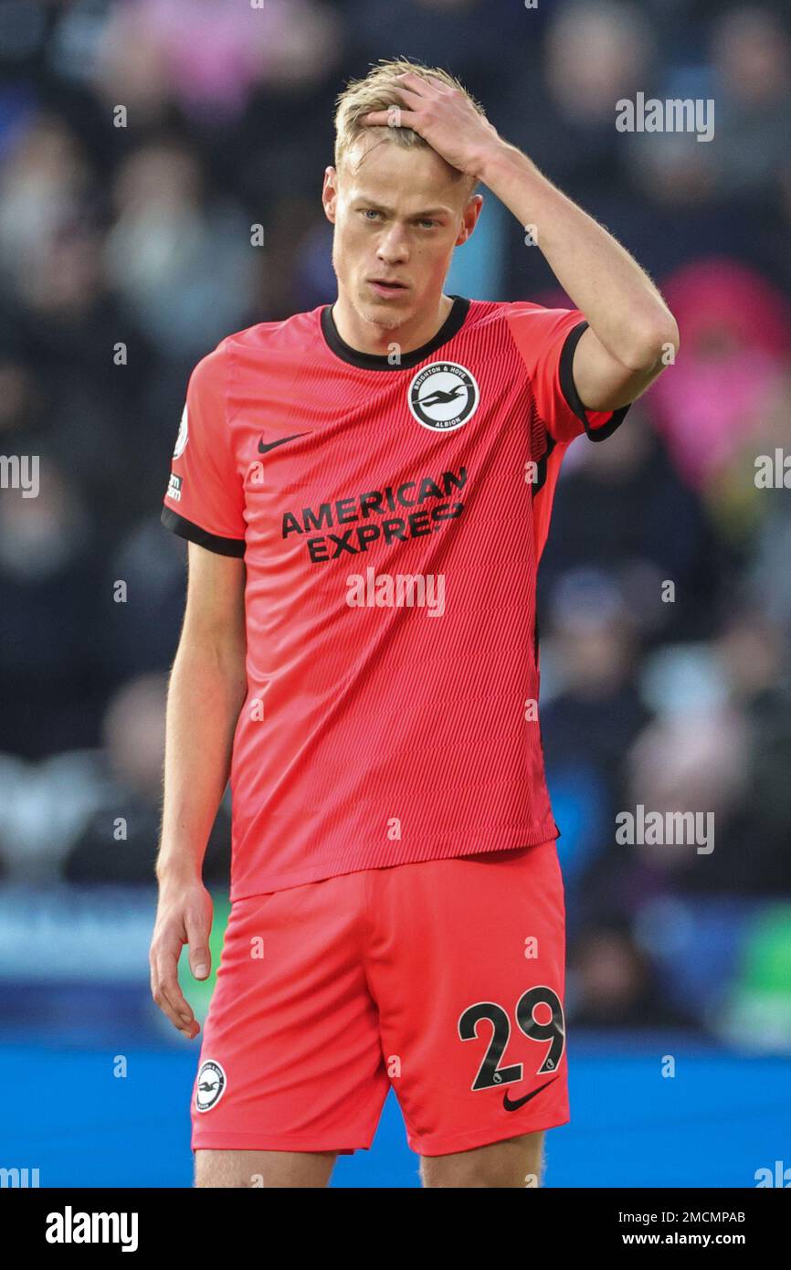 Leicester, UK. 22nd Jan, 2023. Jan Paul van Hecke #29 of Brighton & Hove  Albion during the Premier League match Leicester City vs Brighton and Hove  Albion at King Power Stadium, Leicester,