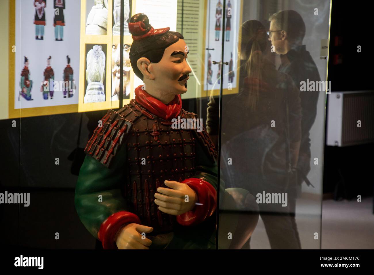 Moscow, Russia. 21st of January, 2023. People attend the Terracotta Army exhibition at Pavilion 21 of VDNKh on Lunar New Year's Eve. 2023 is the Year of the Rabbit. Nikolay Vinokurov/Alamy Live News Stock Photo