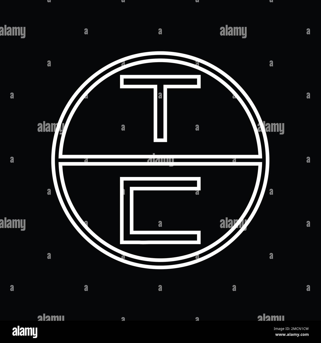 CT Logo monogram abstract inside circle stripe vector images design ...