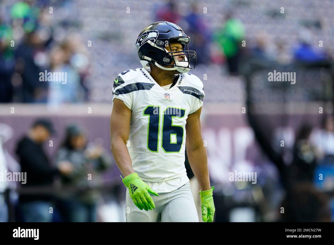 Seattle Seahawks wide receiver Tyler Locker (16) during player warmups ...