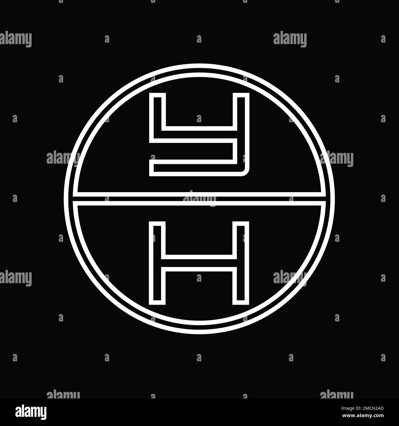 HY Logo monogram abstract inside circle stripe vector images design ...
