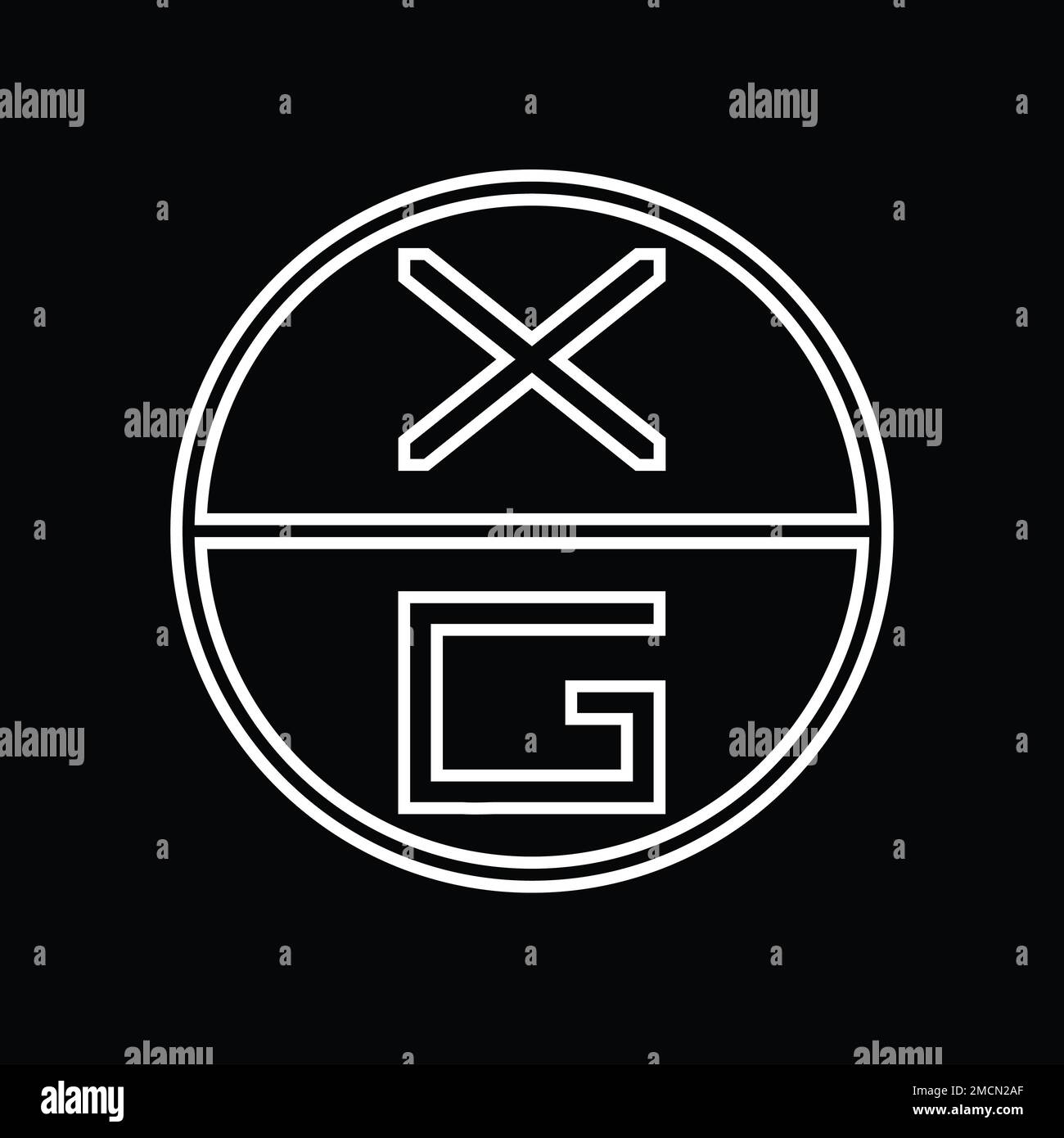 GX Logo monogram abstract inside circle stripe vector images design ...
