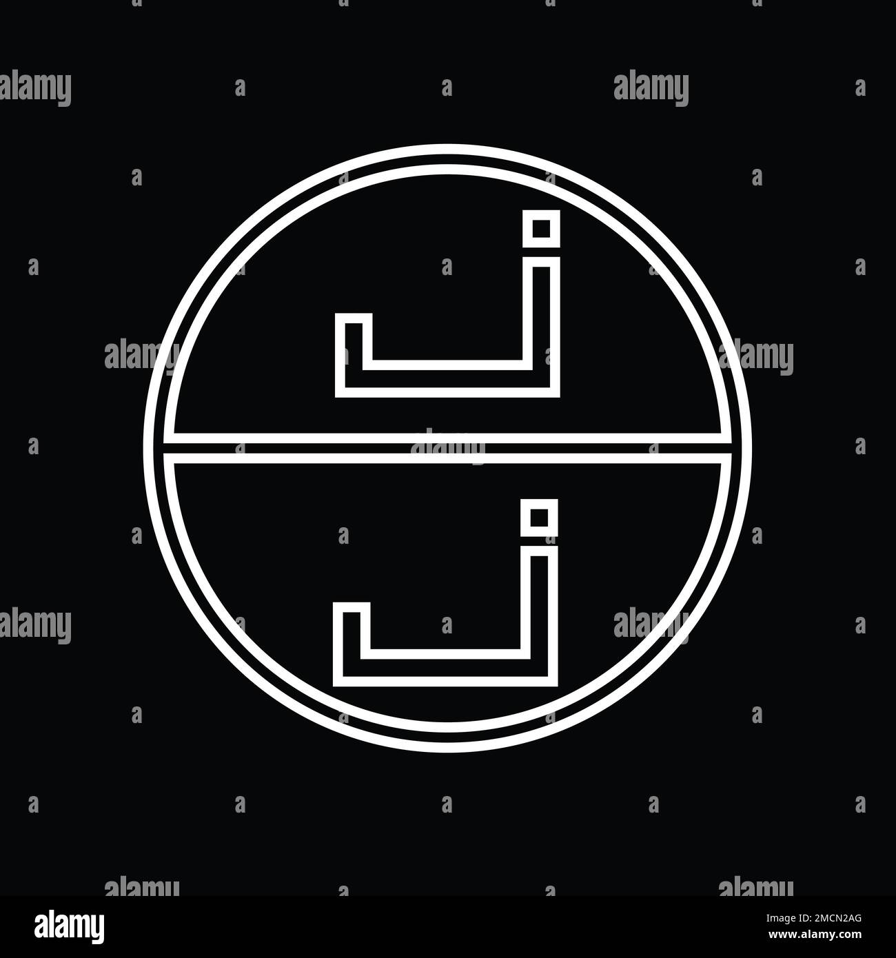 JJ Logo monogram abstract inside circle stripe vector images design ...