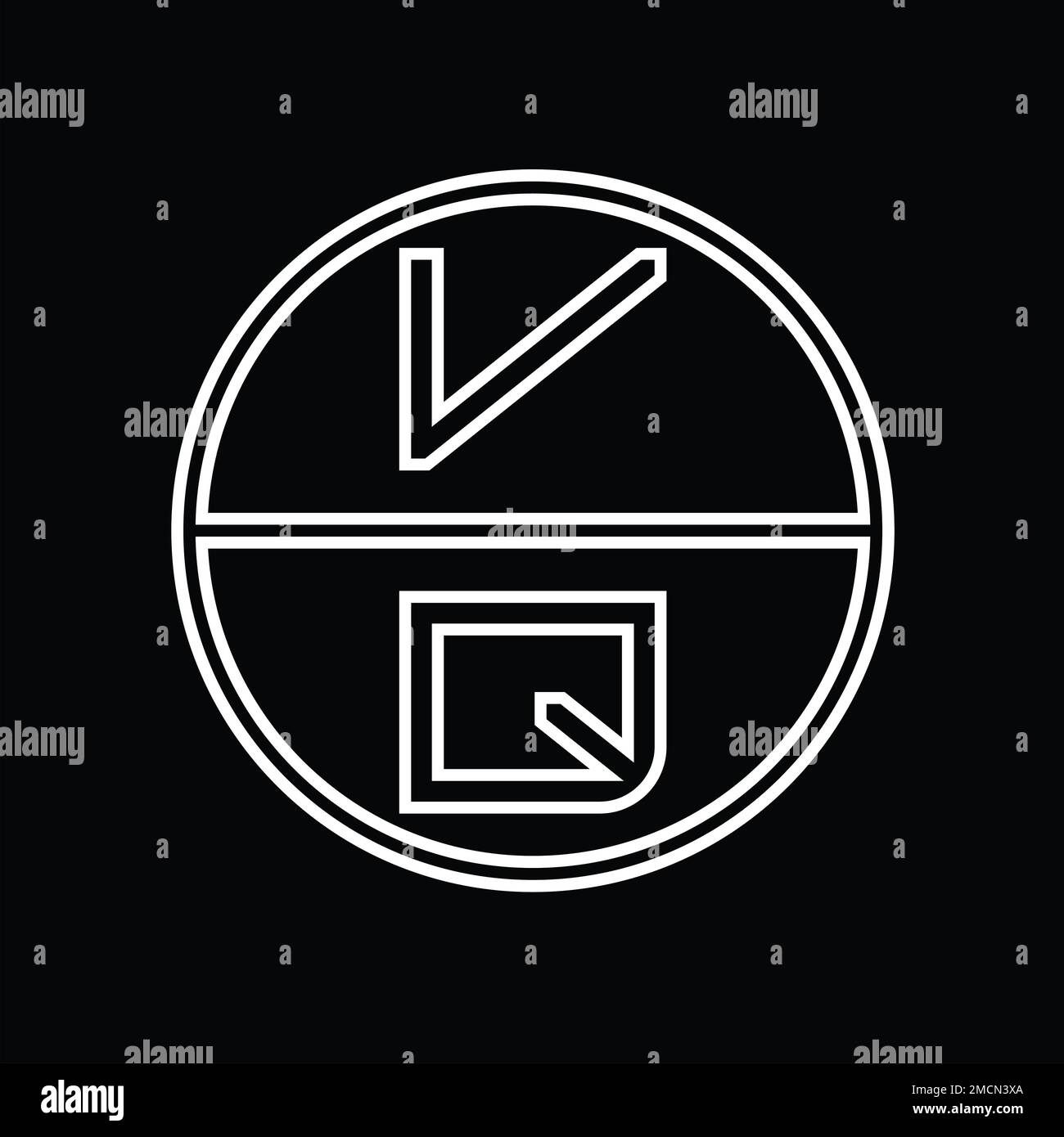 QV Logo monogram abstract inside circle stripe vector images design ...