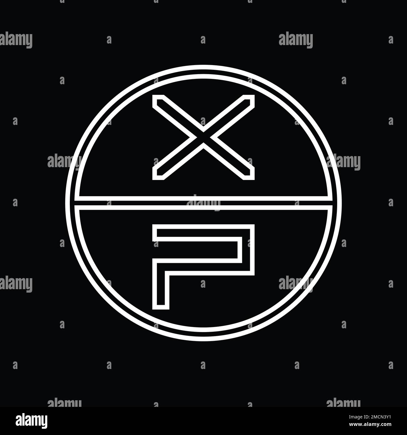 PX Logo monogram abstract inside circle stripe vector images design ...
