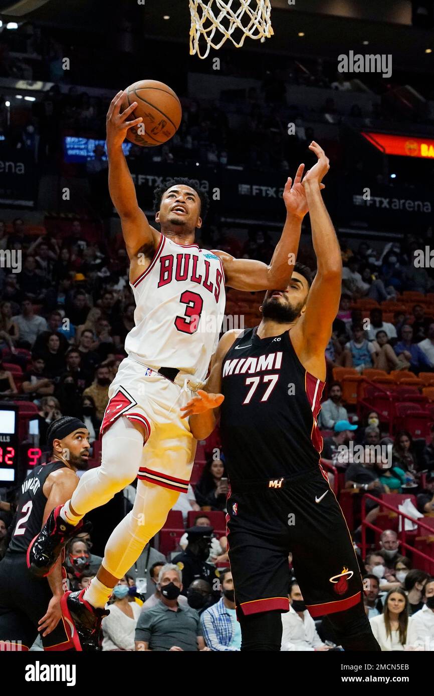 Chicago Bulls' Devon Dotson during the Bulls' NBA basketball media day  Monday, Sept. 27, 2021, in Chicago. (AP Photo/Charles Rex Arbogast Stock  Photo - Alamy