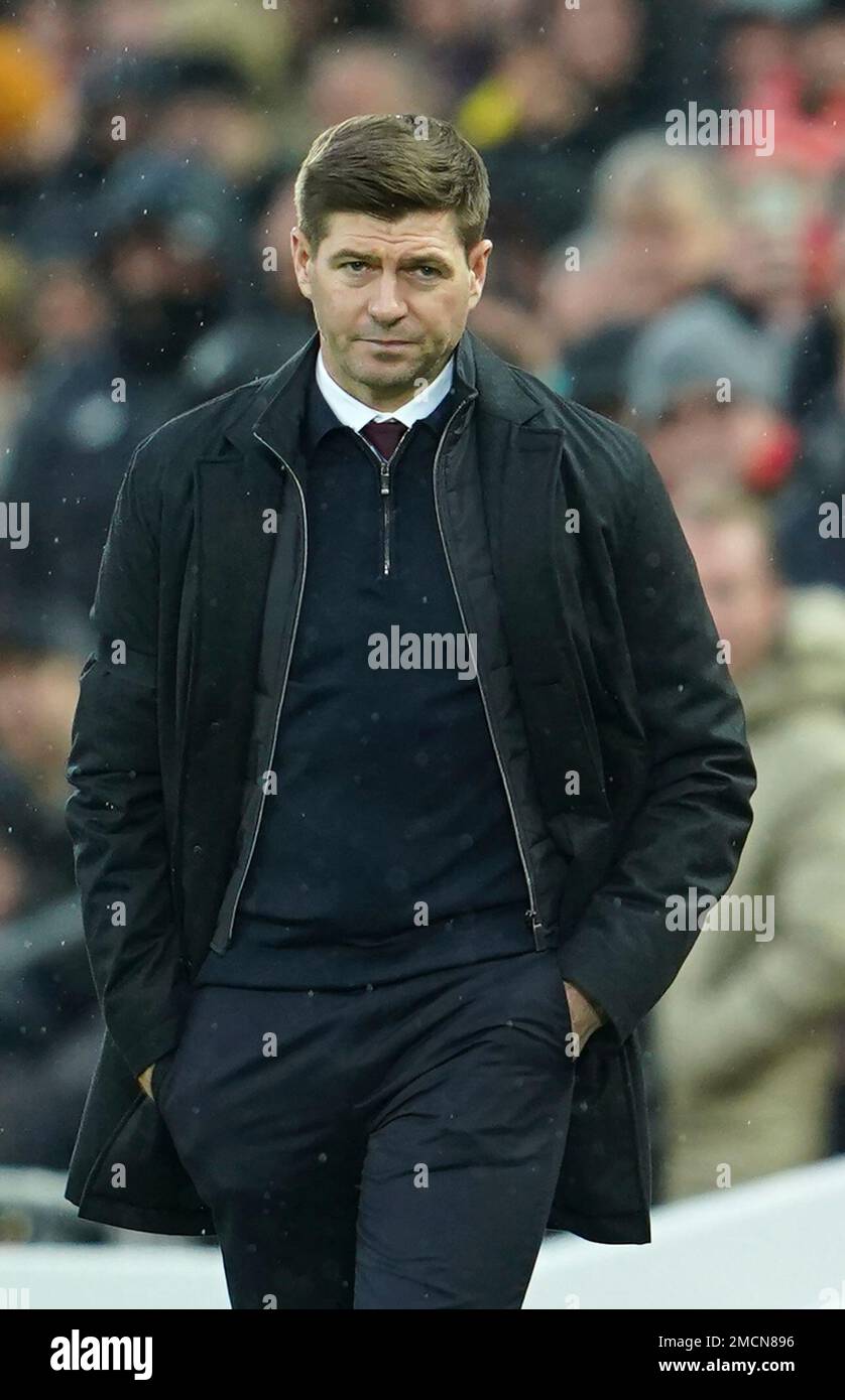 Aston Villa's Head Coach Steven Gerrard Before The English Premier ...