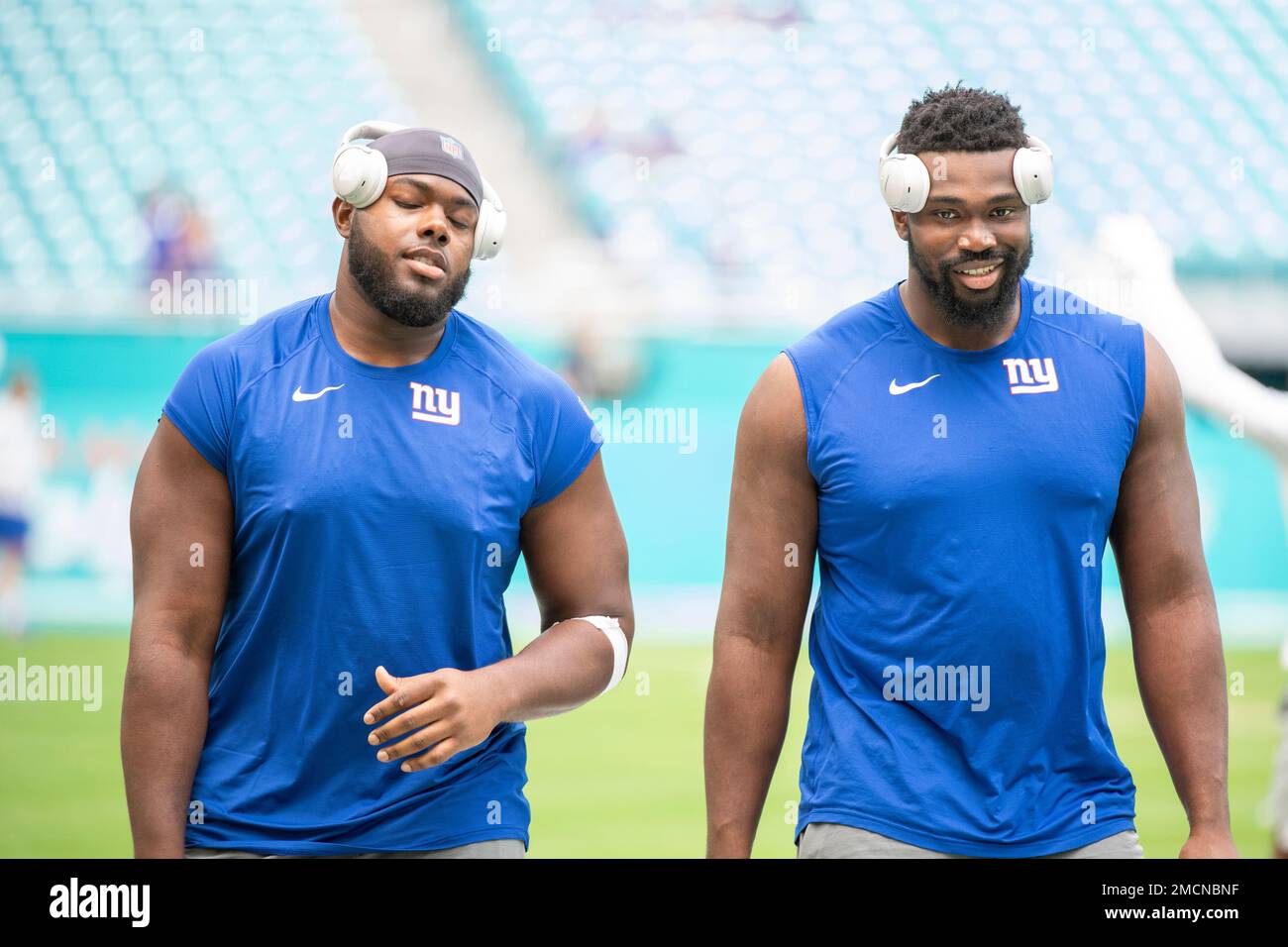 New York Giants defensive back Michael Thomas works out during NFL football  training camp, Thursday, July 26, 2018, in East Rutherford, N.J. (AP  Photo/Julio Cortez Stock Photo - Alamy