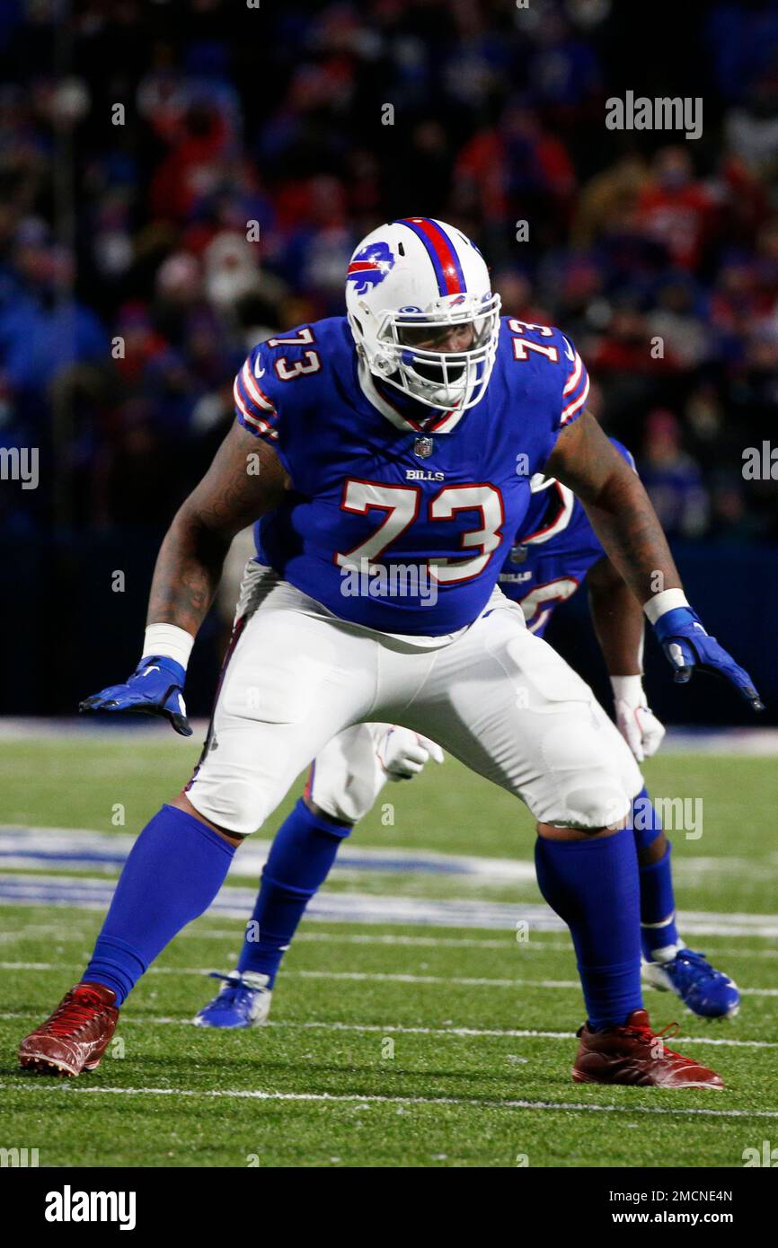 Buffalo Bills Offensive Tackle Dion Dawkins (73) Gets Set To Block ...