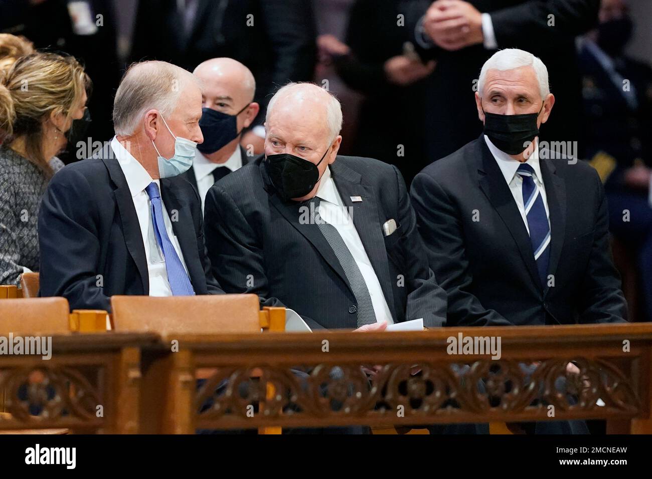 From left, former Vice President's Dan Quayle, Dick Cheney and Mike