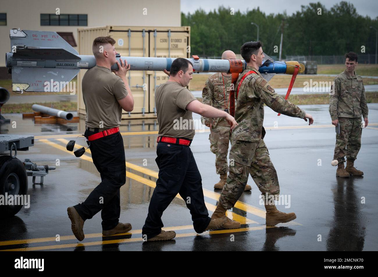 U.S. Airmen assigned to the 525th and 90th Aircraft Maintenance Units ...