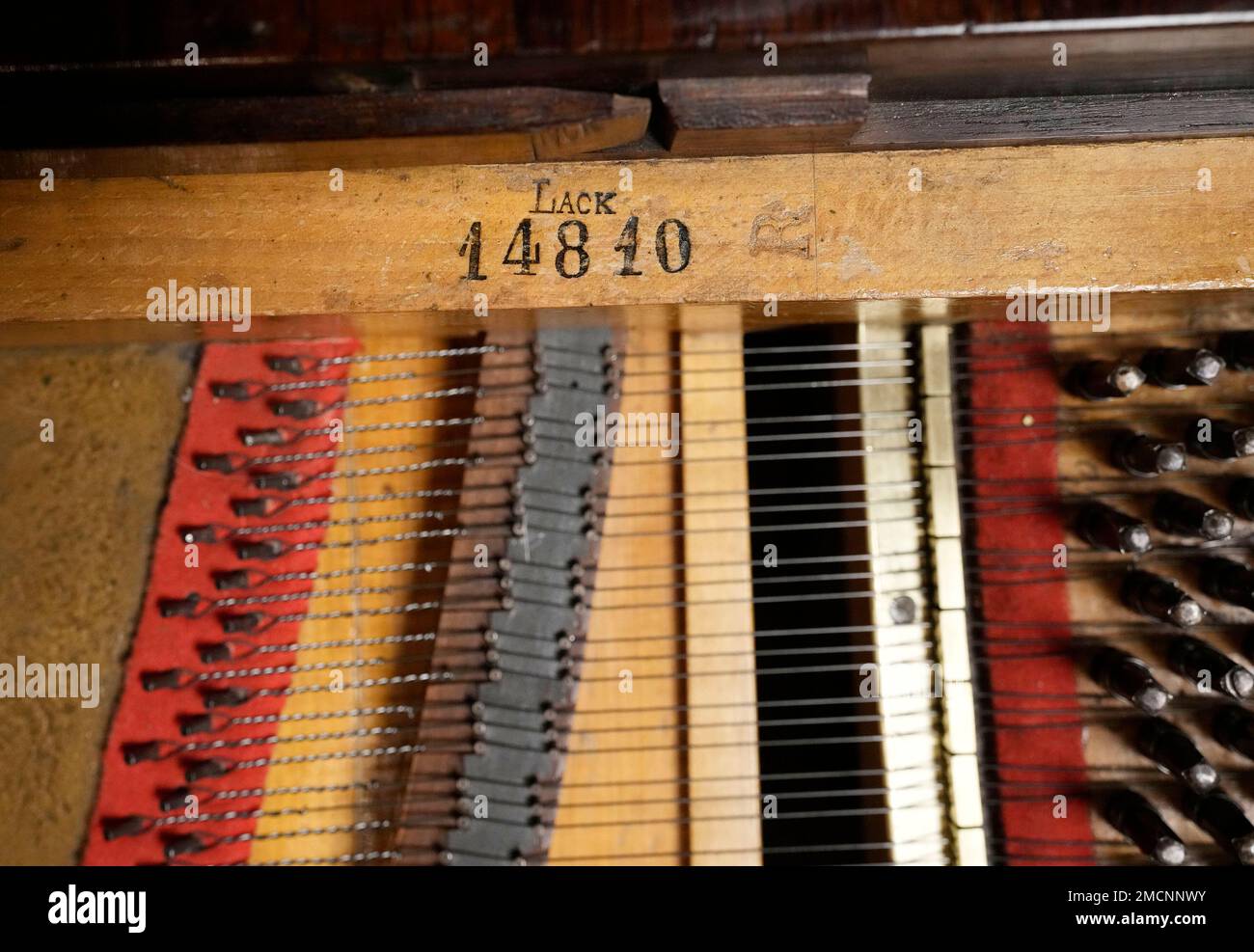 The serial number 14810 inside the last piano that Frederic Chopin played  and composed on, and that after his death in 1849 in Paris came to his  family in Warsaw. The 1848