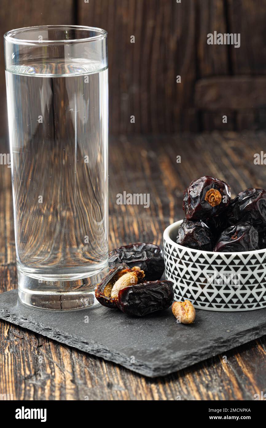 Ajwa Dates: A Delicious and Nutritious Treat Stock Photo