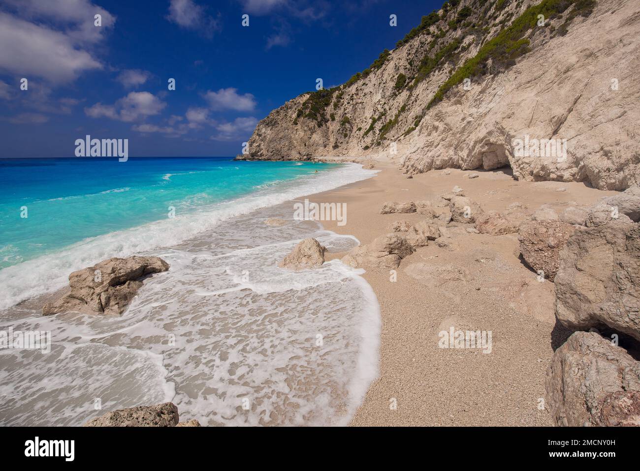 Egremni beach, Lefkada Island, Greece. Stock Photo