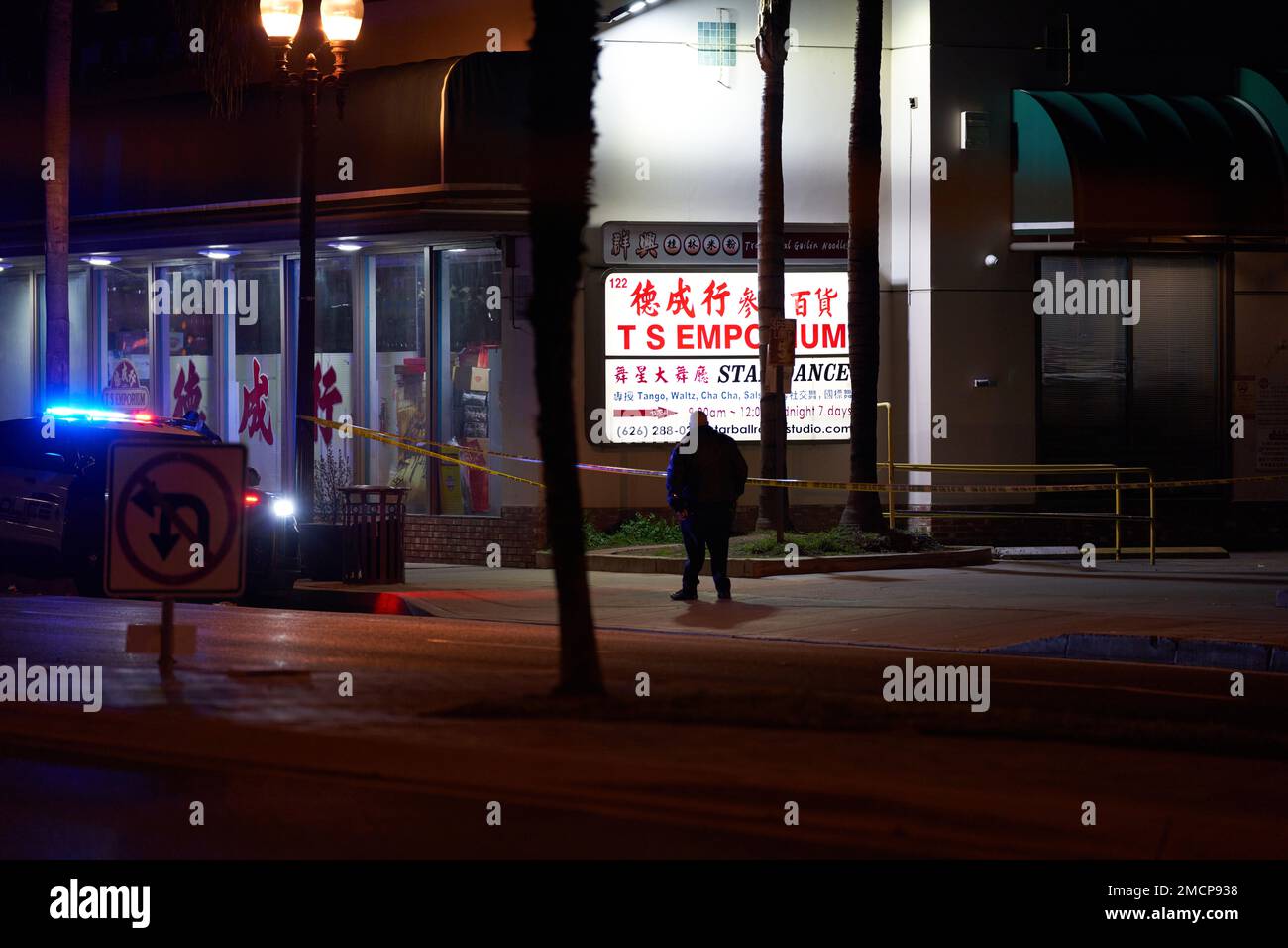 Monterey Park, California, USA. 22nd Jan, 2023. Police respond to