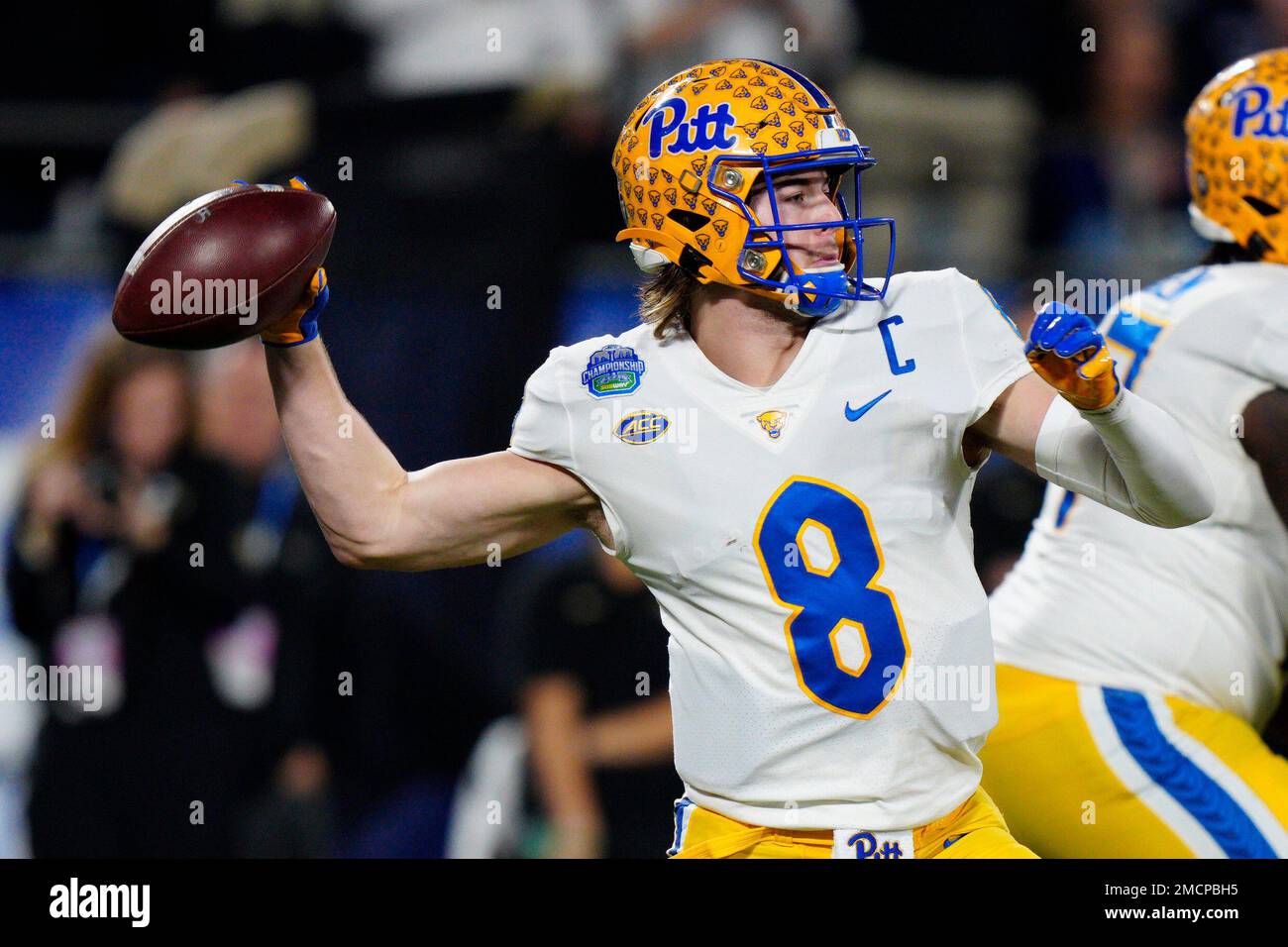 FILE Pittsburgh quarterback Kenny Pickett passes against Wake Forest