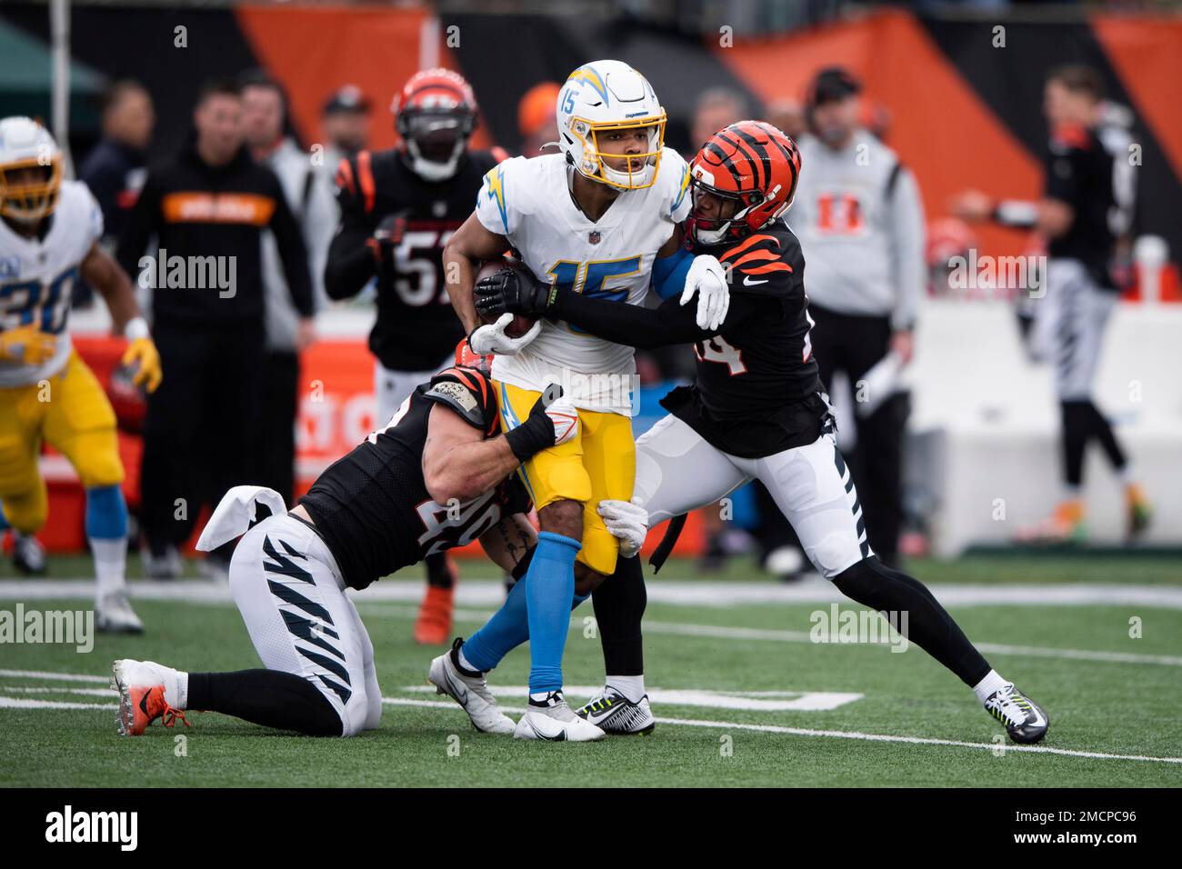 Cincinnati Bengals safety Vonn Bell (24) runs for the play during an NFL  football game against the Pittsburgh Steelers, Sunday, Nov. 28, 2021, in  Cincinnati. (AP Photo/Emilee Chinn Stock Photo - Alamy