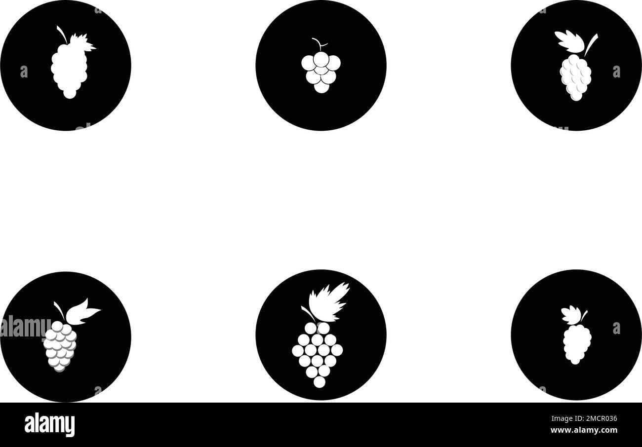 grape icon logo stock illustration design Stock Vector