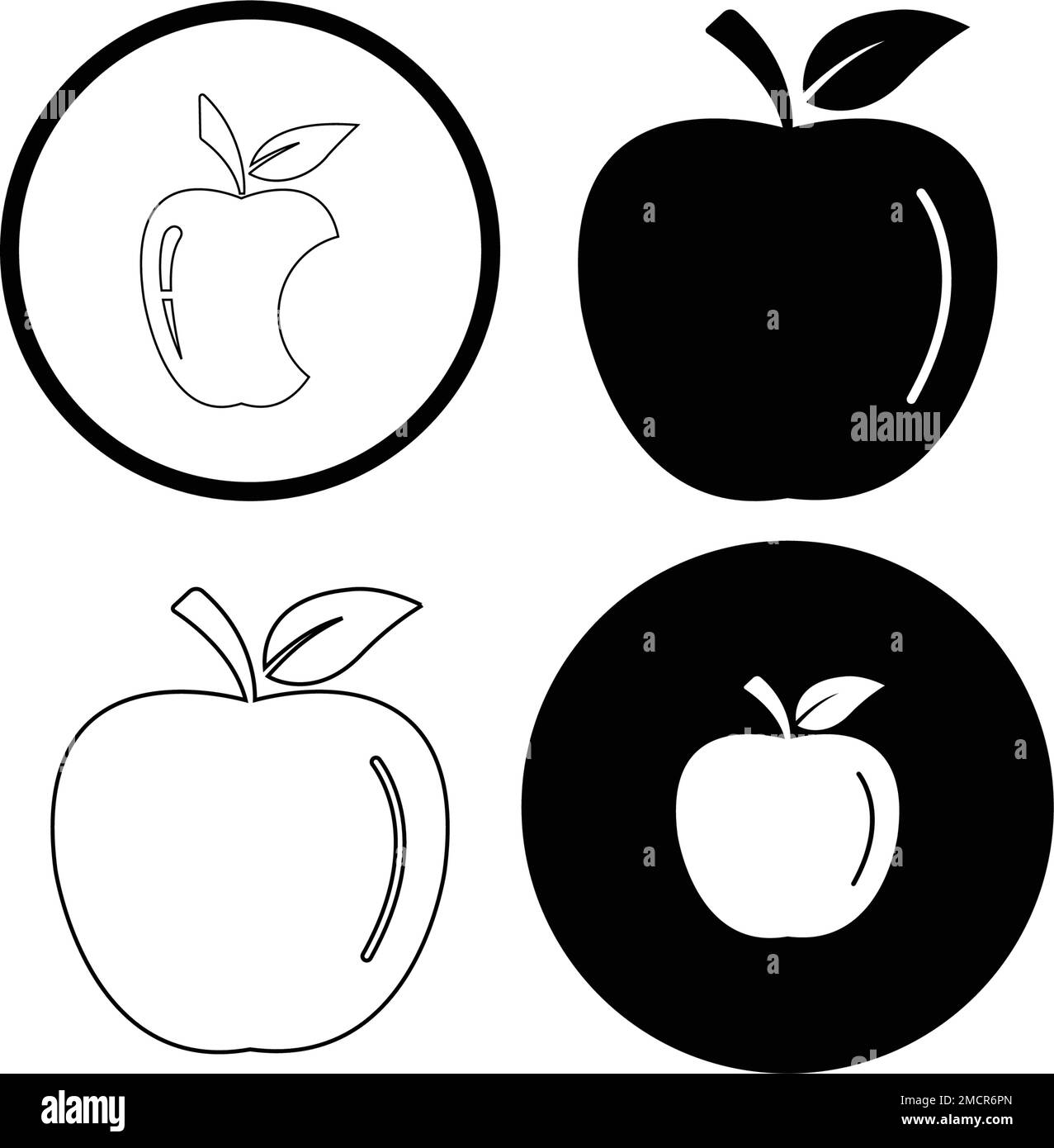 Healthy Apple icon logo vector illustration Stock Vector Image & Art ...